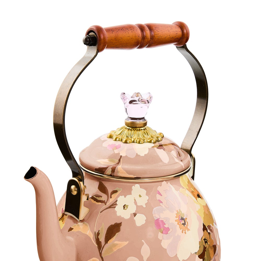 Wild Rose Mauve 2 Quart Tea Kettle