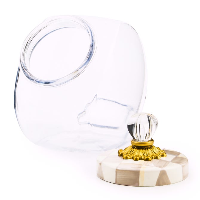 Sweets Jar with Mocha Check Lid