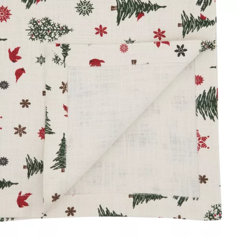 Camino de mesa para árbol de Navidad color marfil, 14" x 72"