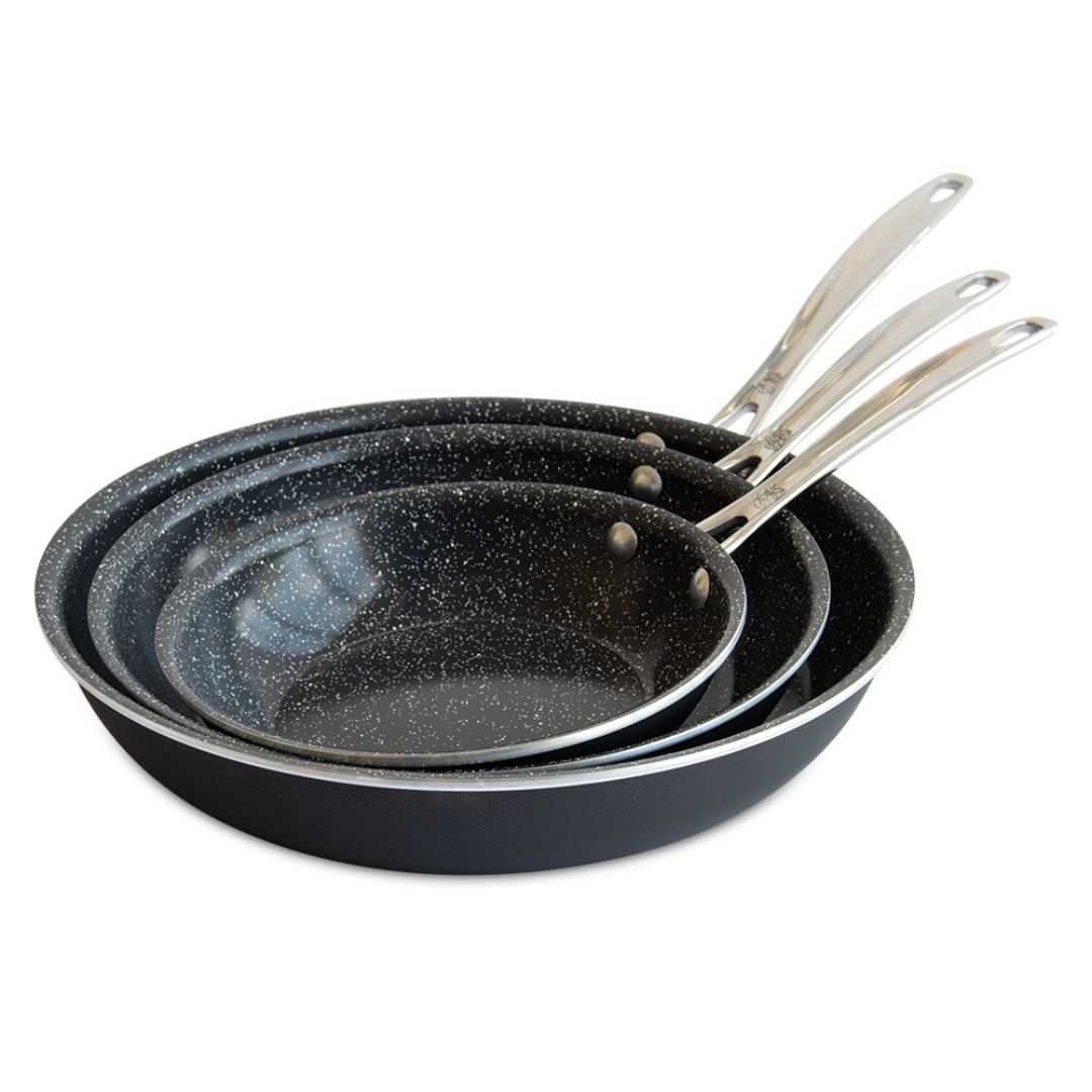Basalt 3 Piece Frying Pan Set