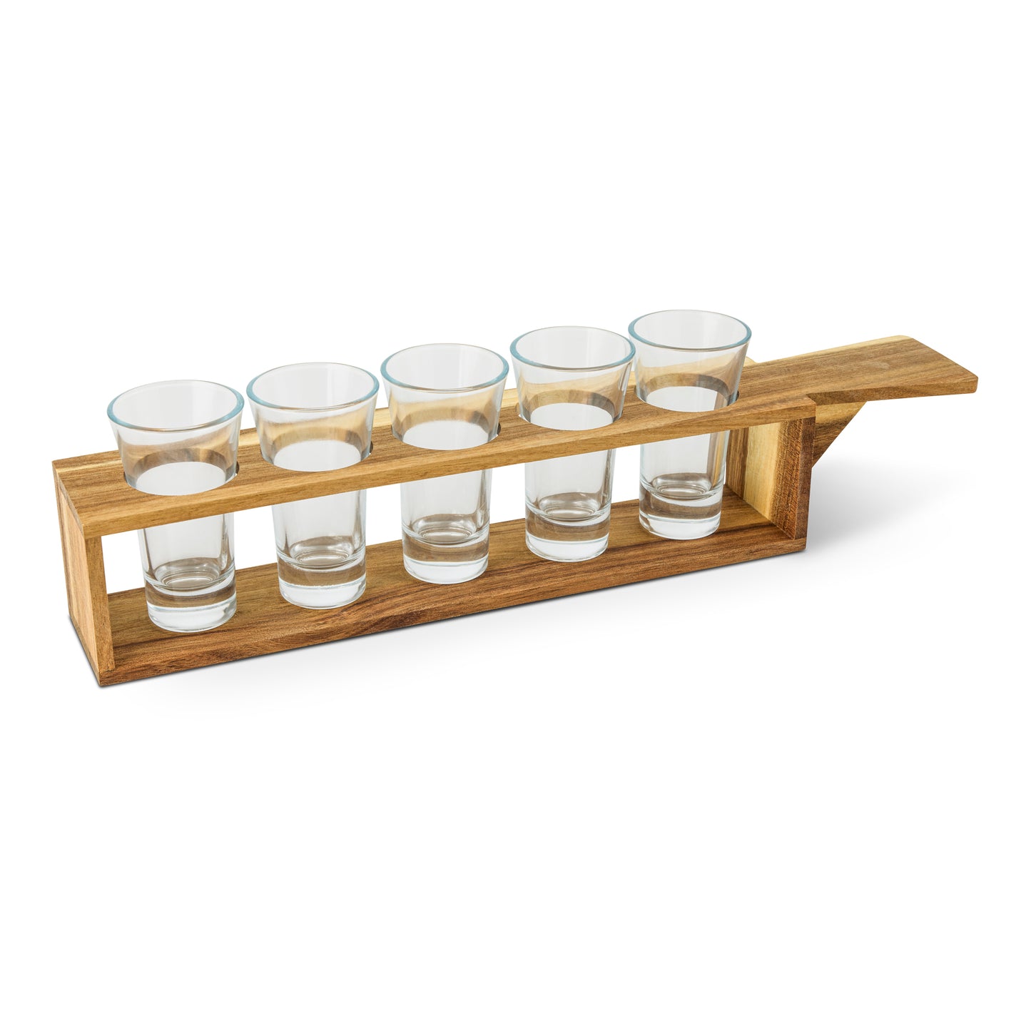 6Pc Shot Glass Flight W/Holder