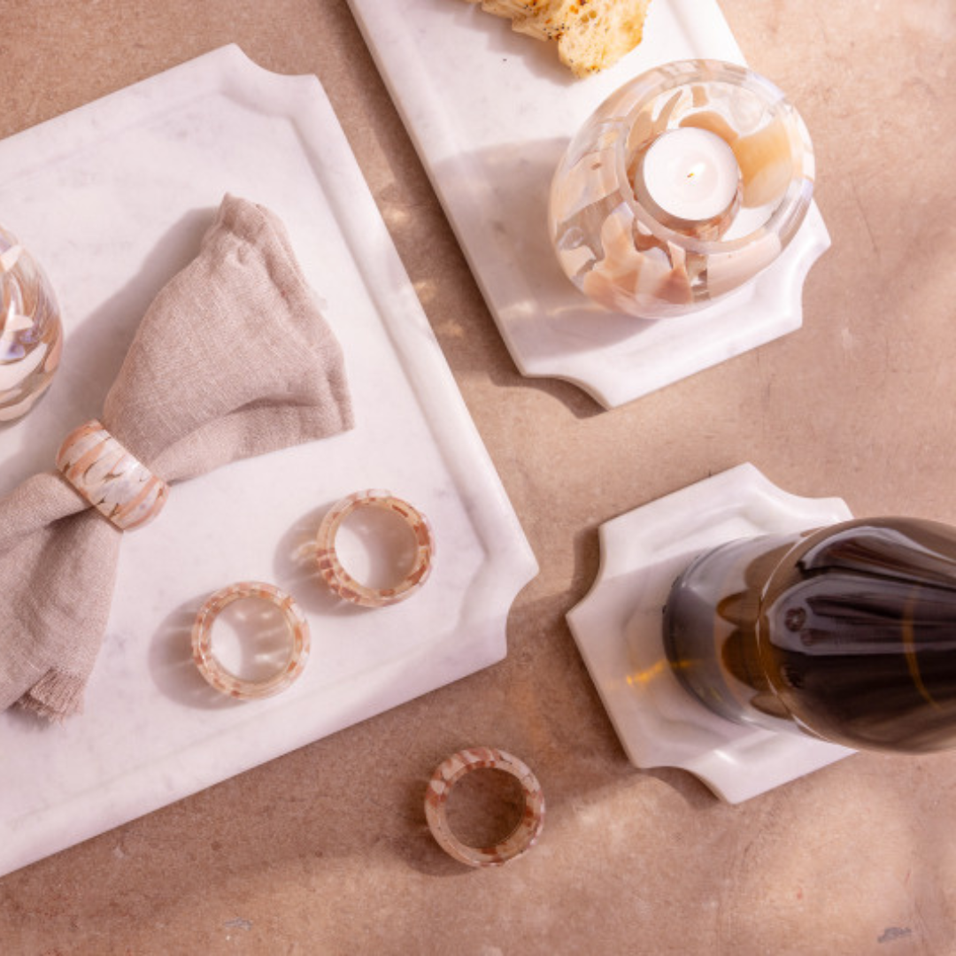 White Marble Framed Board, Rectangle