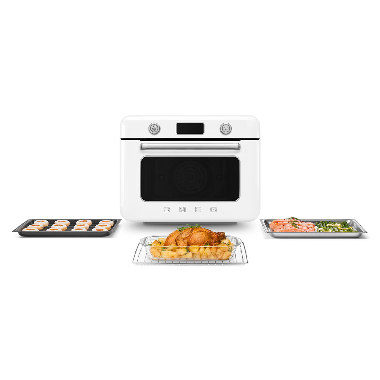 Retro-StyleCountertop Combi Oven (Air Fry Oven With Steam) - White
