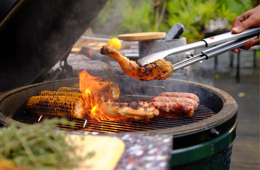 GrillOut™ 3-Piece Stainless-Steel BBQ Turner, Tongs & Fork Set