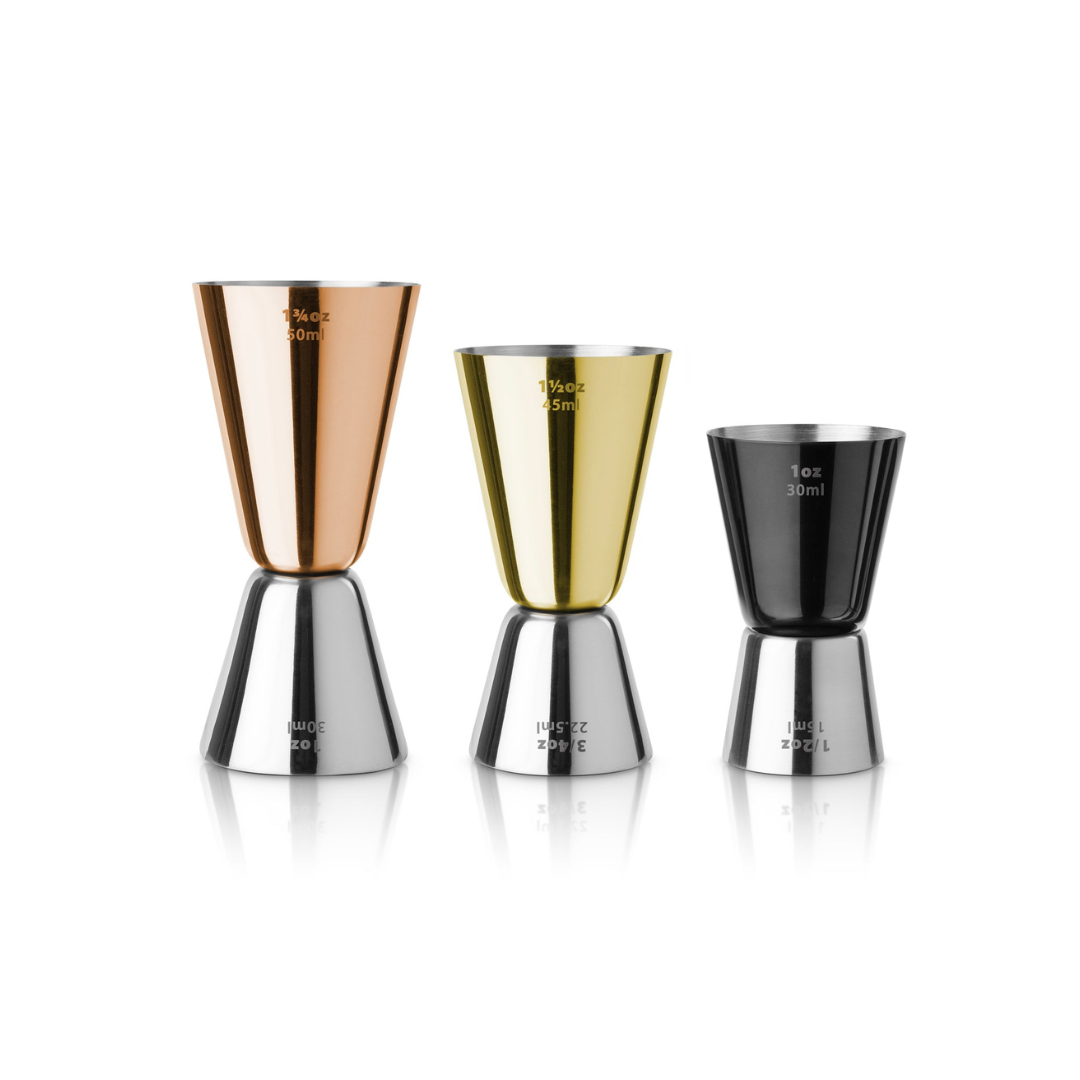 Mixed Metal Jigger Set - Set of 3