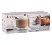 NM S/4 FOOTED GLASS MUG 15.5OZ