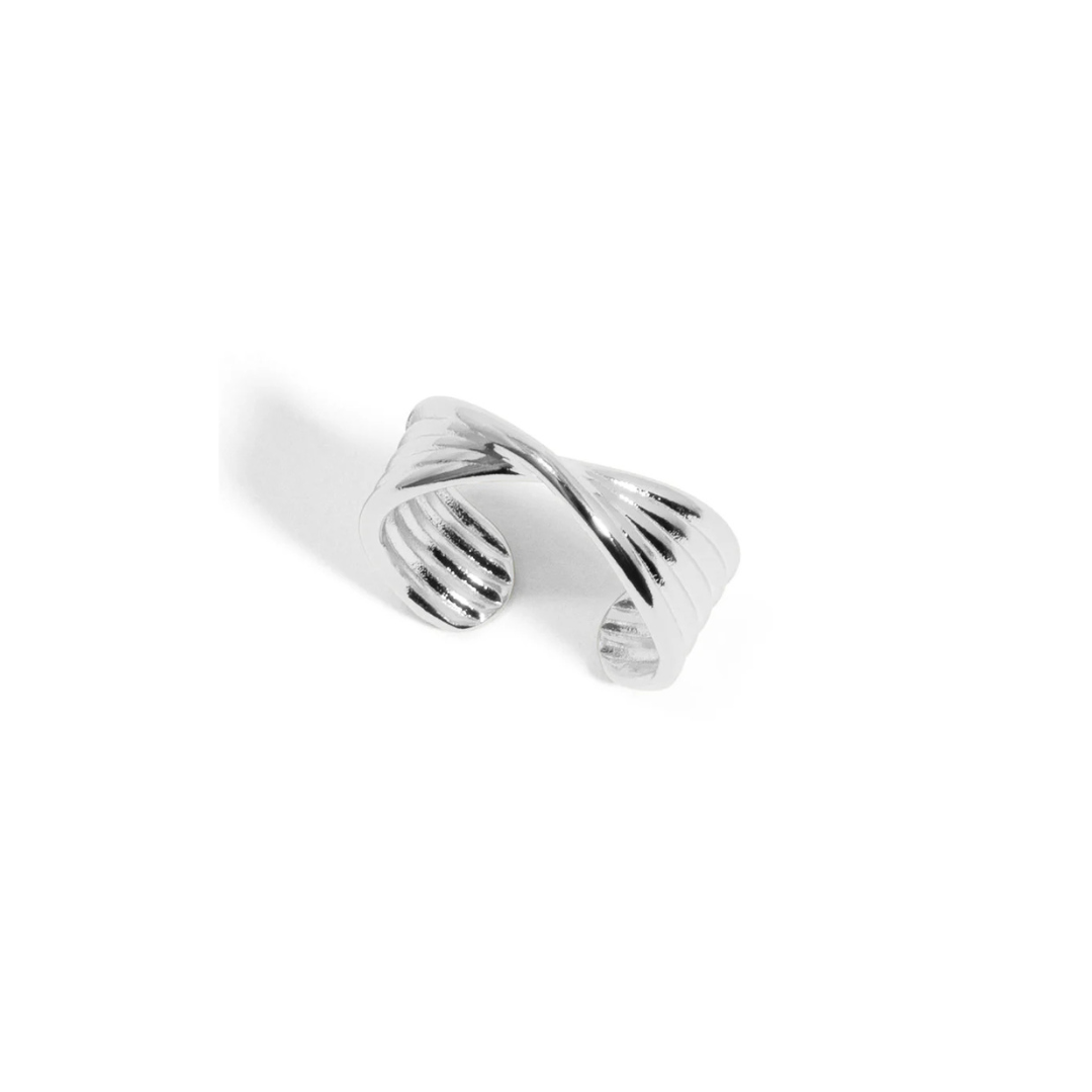 Ripple Open Ring Silver
