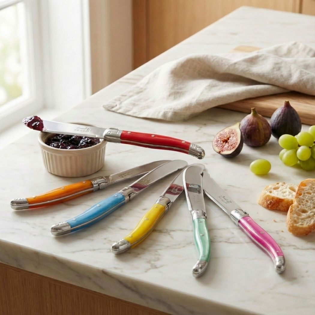 Laguiole Large Spreader Set of 6, Rainbow
