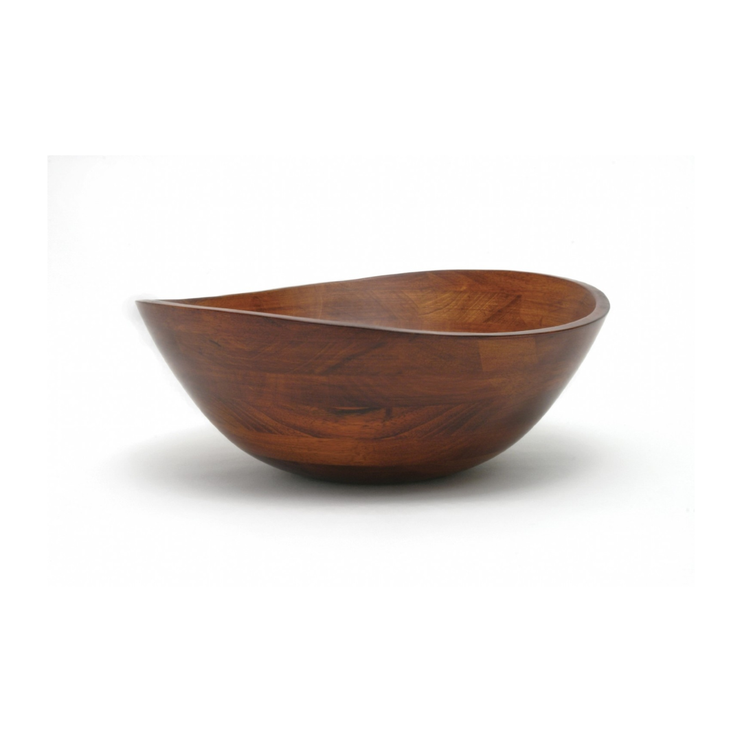 Cherry Matte Finish Wavy Rim Bowl, Large