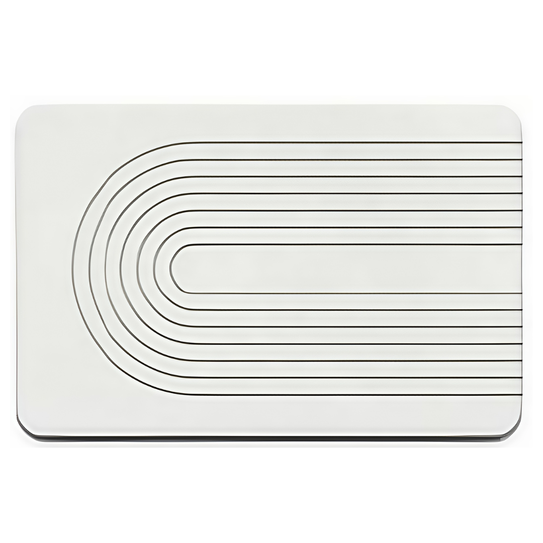 Diatomite Etched Bath Mat - White