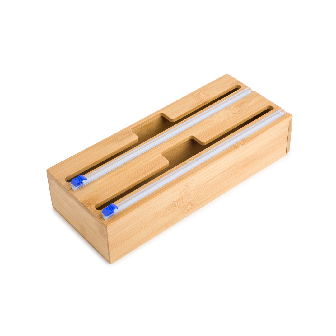 Bamboo Foil and Plastic Wrap Organizer