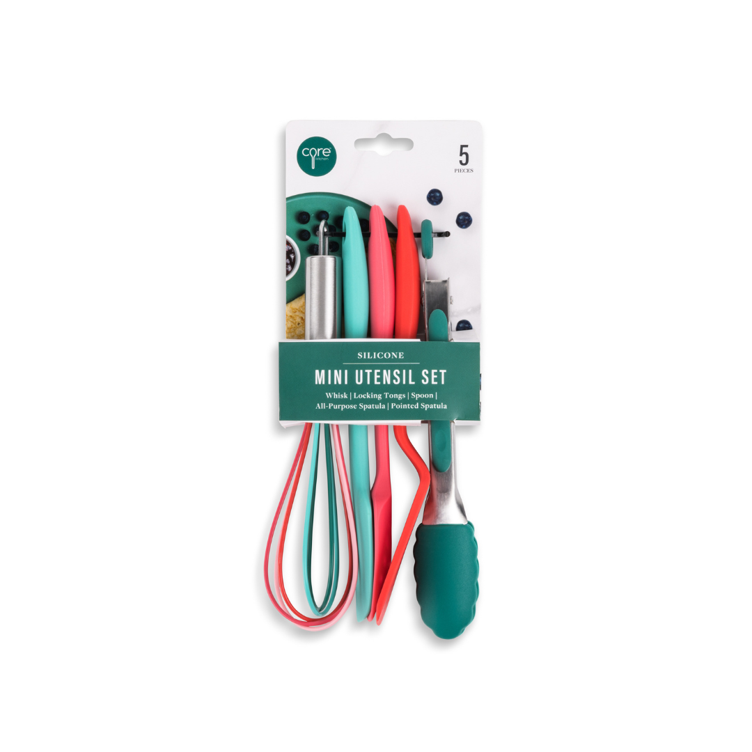 Juego de 5 mini utensilios de silicona