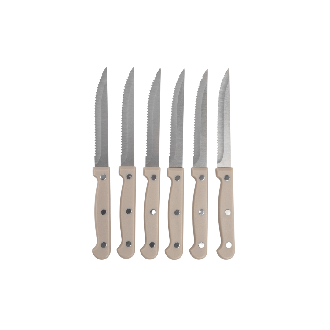 Set of 6 Colorful Kitchen Knives - Moonstone
