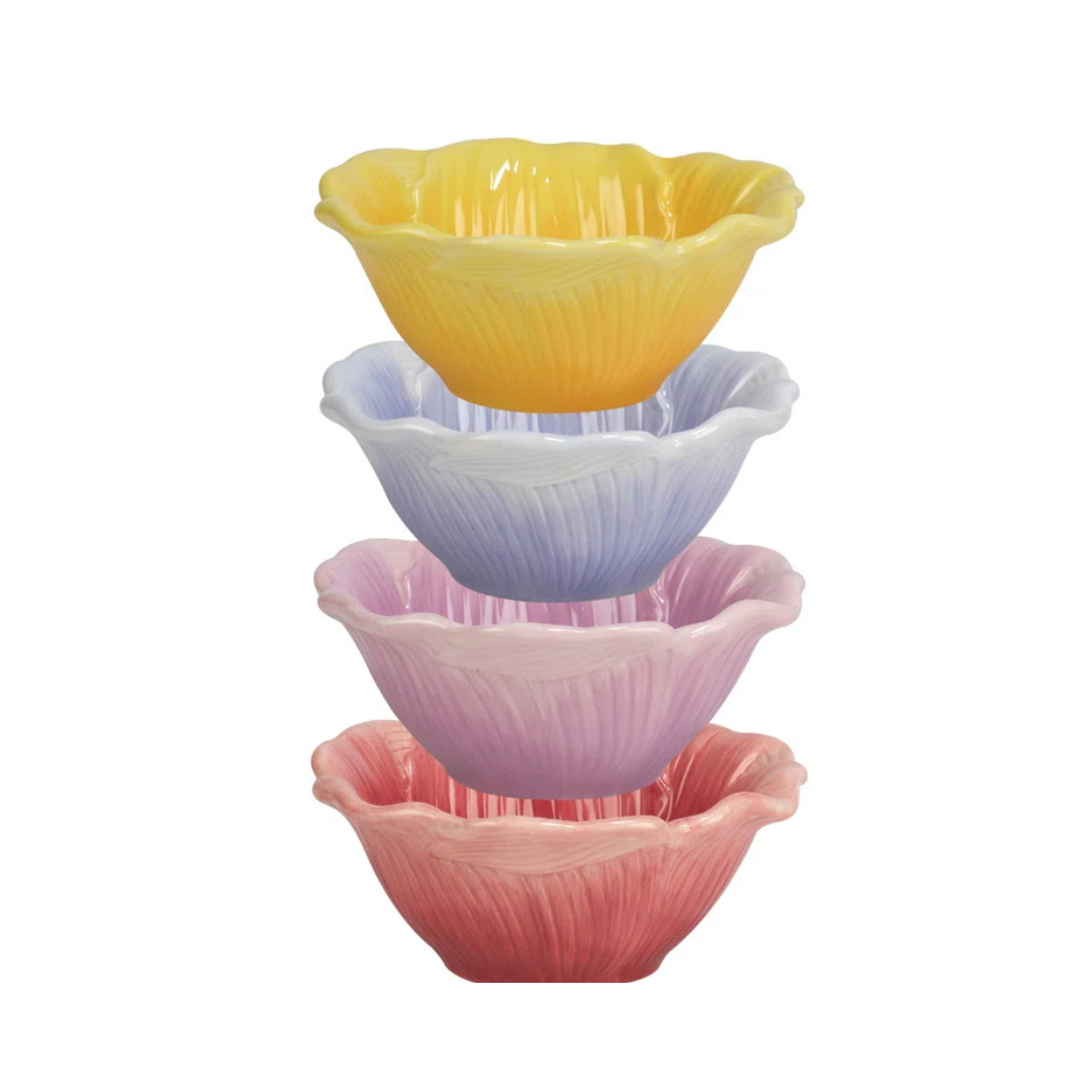 D Floral Ice Cream Bowl