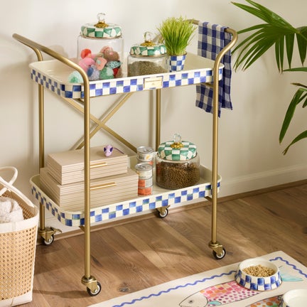 Emerald Check Small Kitchen Canister