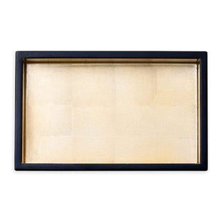 Lacquer Guest Towel Napkin Holder in Black & Gold