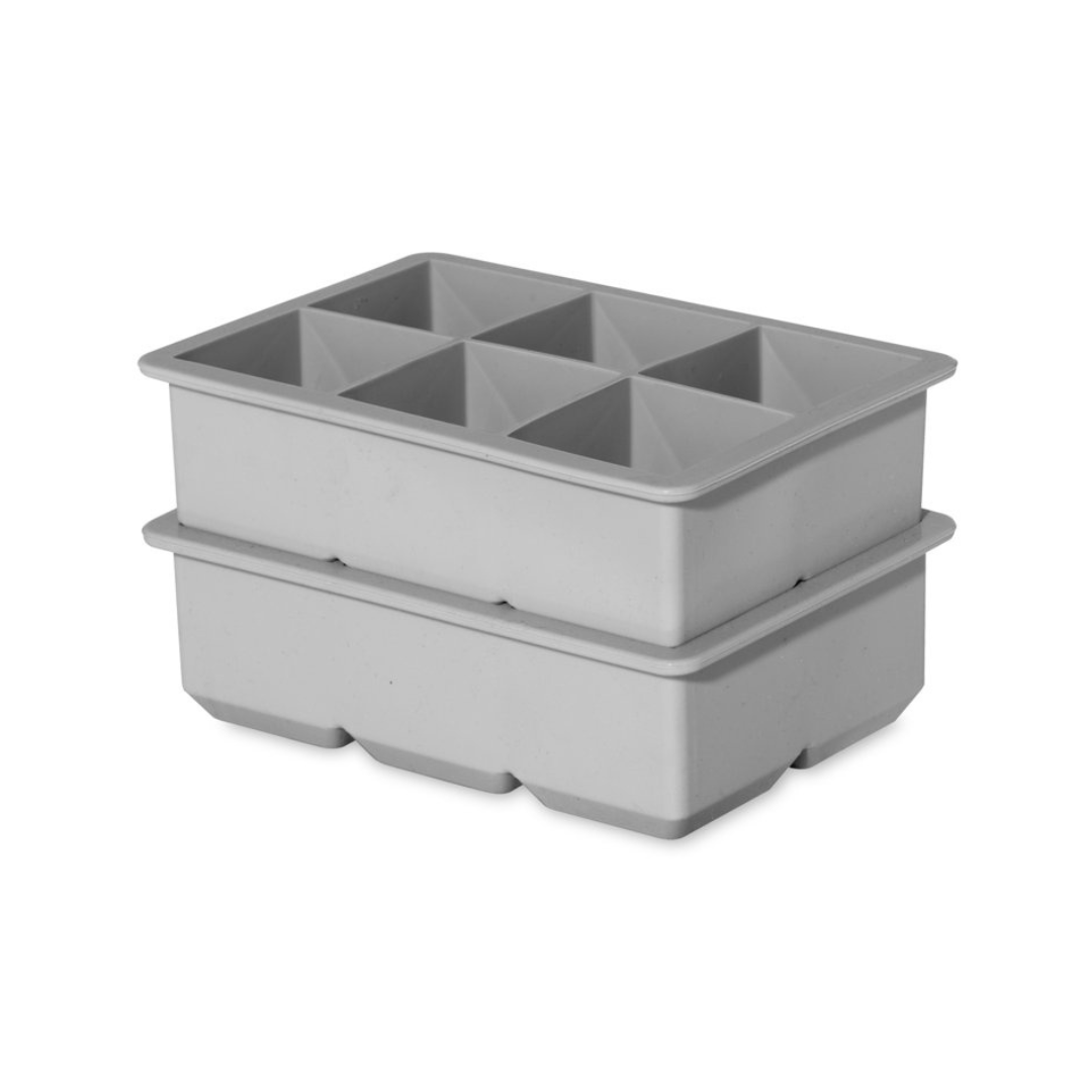 Set of 2 Silicone Square Ice Cube Trays