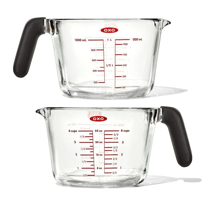 2-Cup and 4-Cup Glass Measuring Cup Set