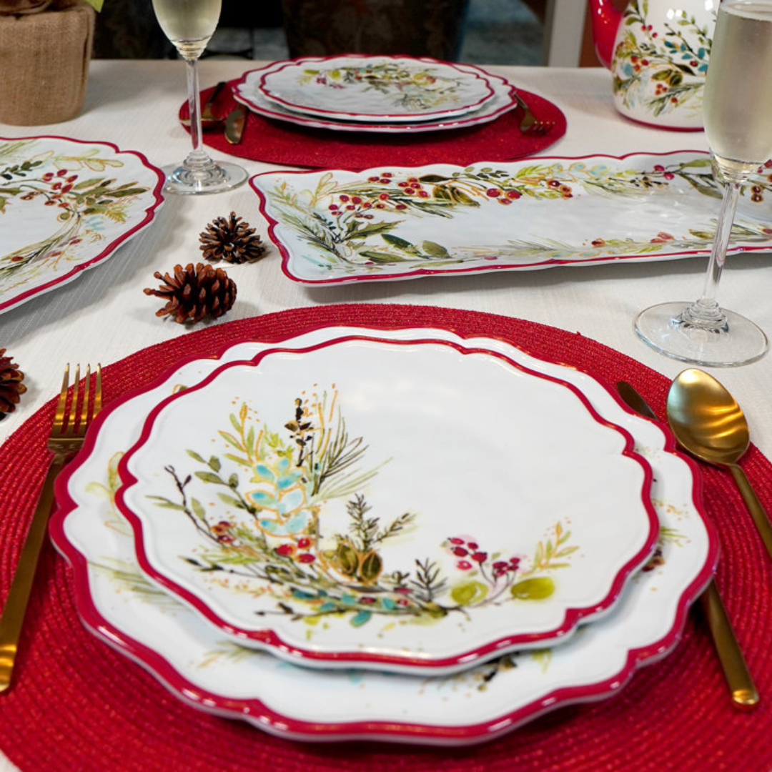 Christmas Gatherings Melamine Salad Plate 9in