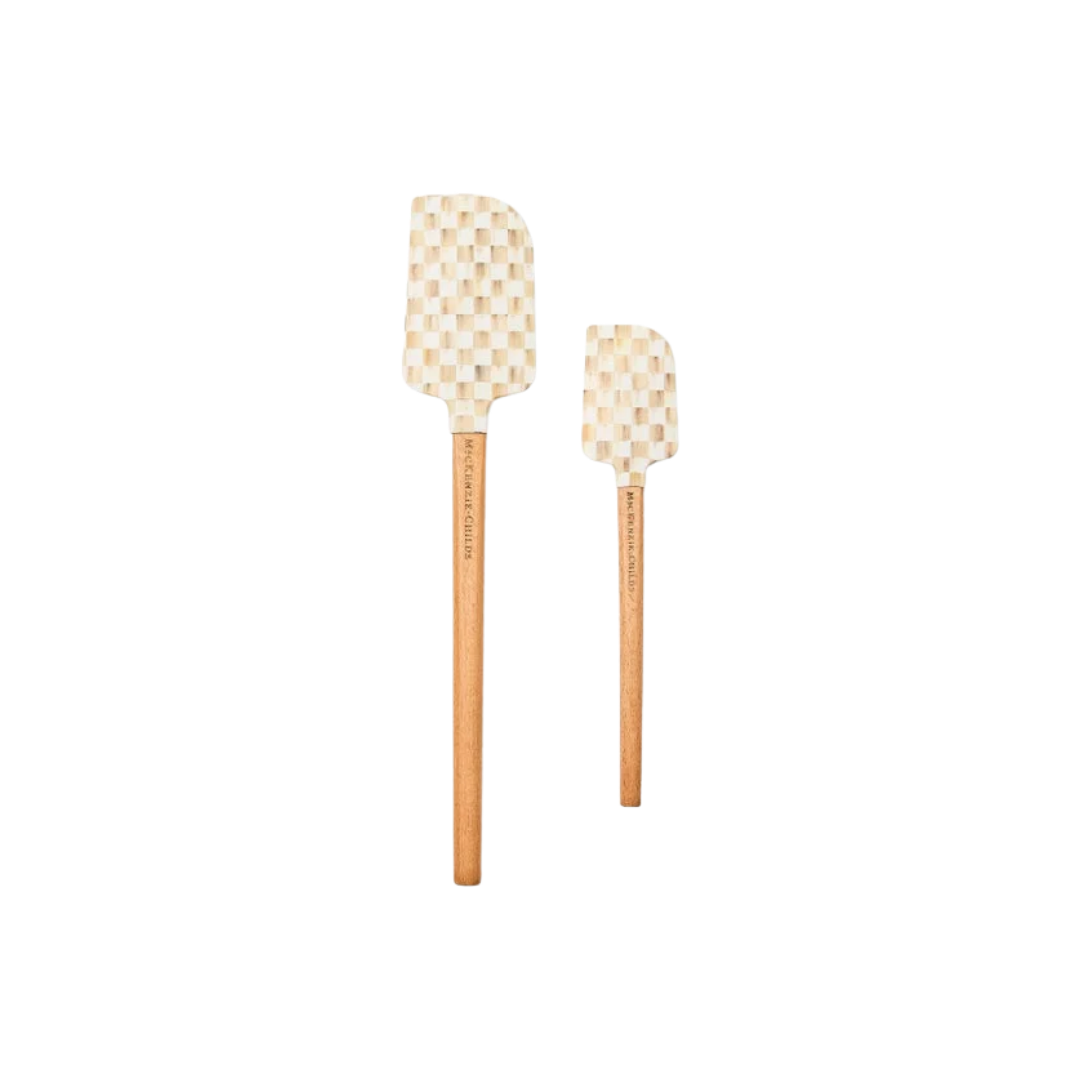 Mocha Check Spatulas Set Of 2