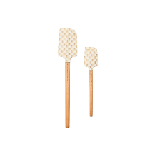Mocha Check Spatulas Set Of 2
