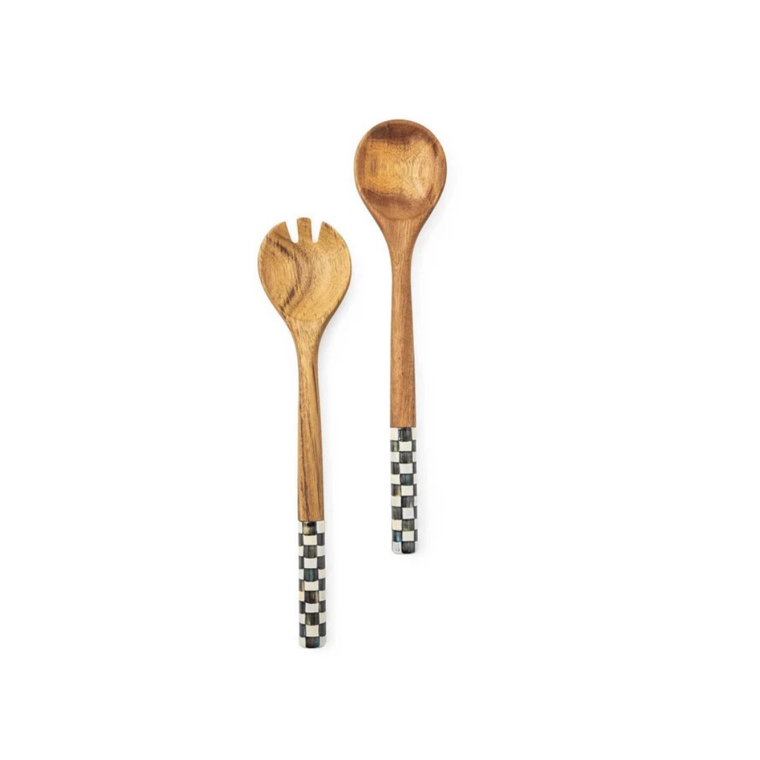 Courtly Check Salad Servers