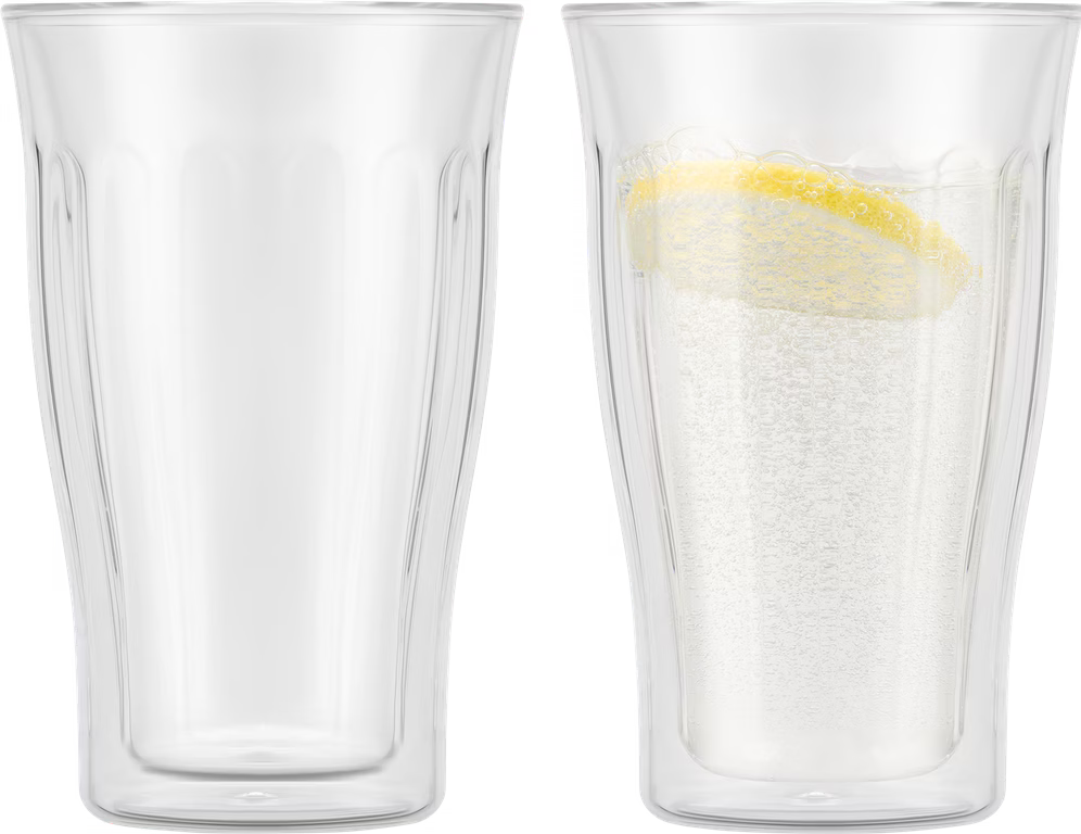 Copenhagen Double Wall Glasses, 16 Oz, Set of 2