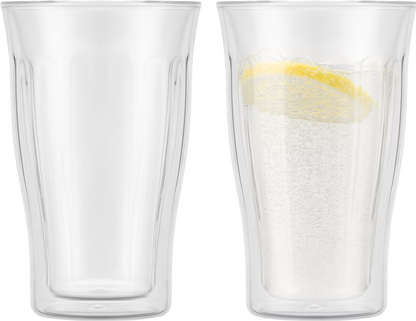 Copenhagen Double Wall Glasses, 16 Oz, Set of 2