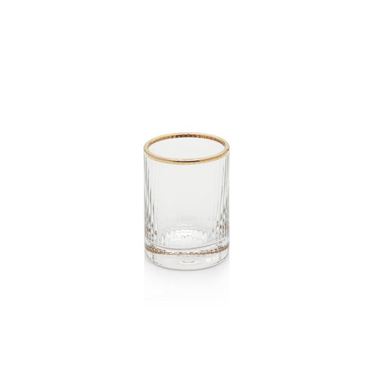 Optic Shot Glass with Gold Rim