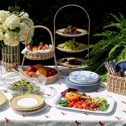 Provence Rattan Triple Tiered Server - Whitewash