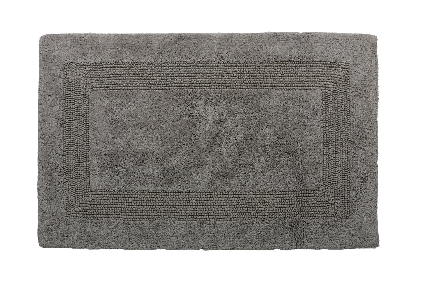 Serenity Bath Mat Reversible 100% Cotton Tufted Grey 20" X 32"