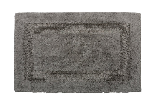 Serenity Bath Mat Reversible 100% Cotton Tufted Grey 20" X 32"