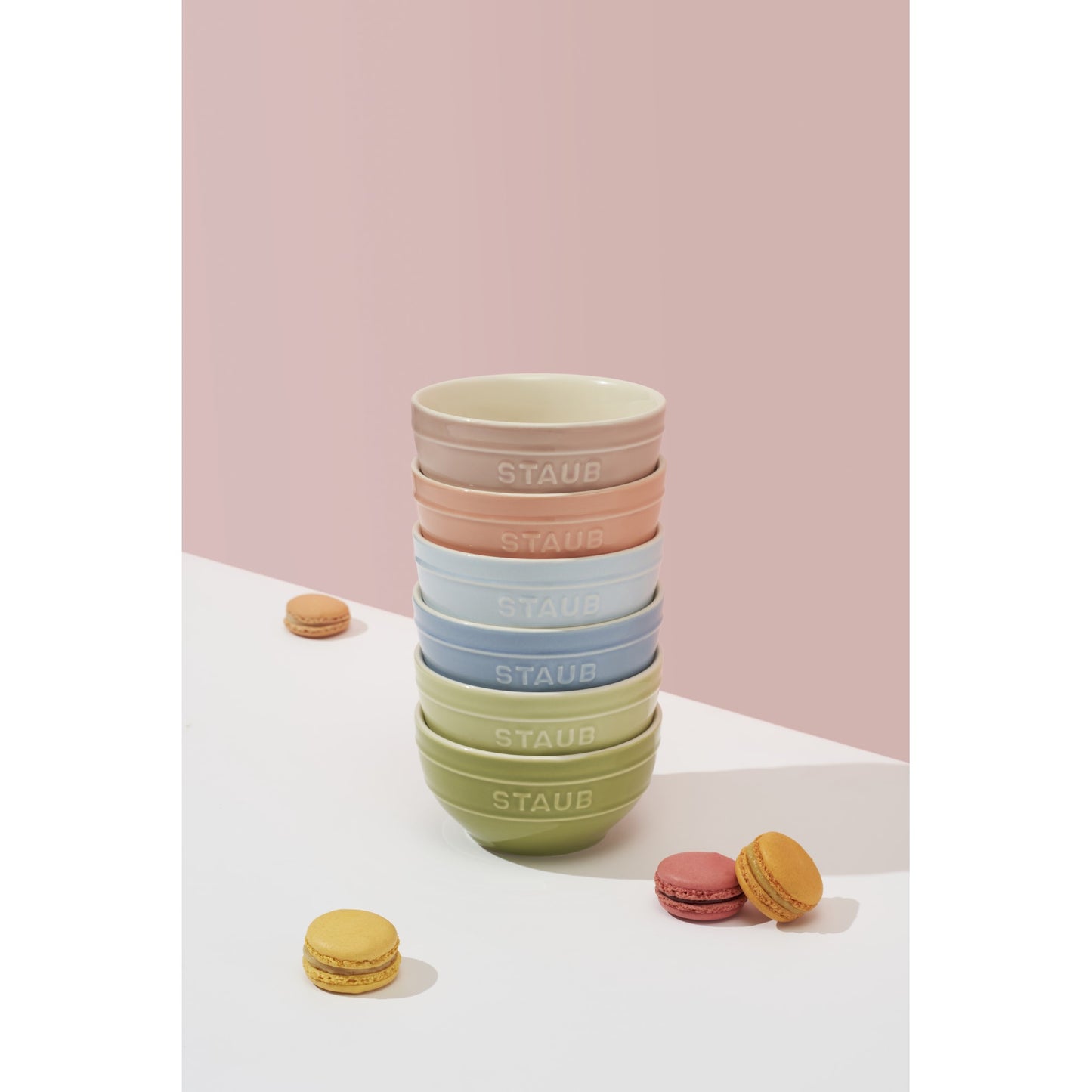 Staub Ceramic 6-pc 12.8 oz. Small Universal Bowls in Macaron Pastel Colors