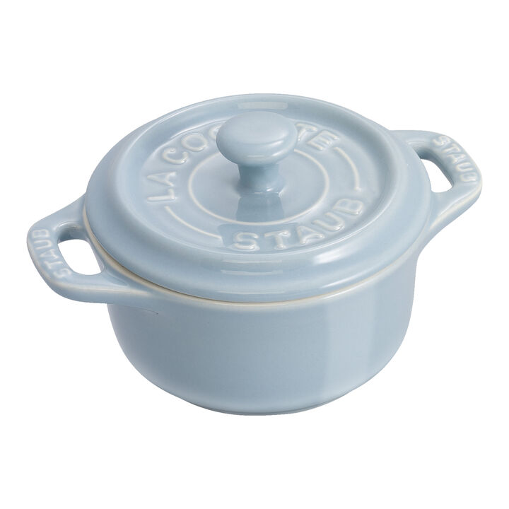 Staub Stoneware Mini Round Dutch Oven Set Macaron, Mixed Colors Set of 6