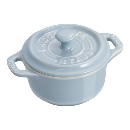 Staub Stoneware Mini Round Dutch Oven Set Macaron, Mixed Colors Set of 6