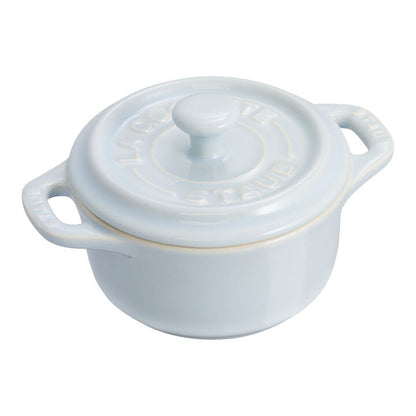 Staub Stoneware Mini Round Dutch Oven Set Macaron, Mixed Colors Set of 6