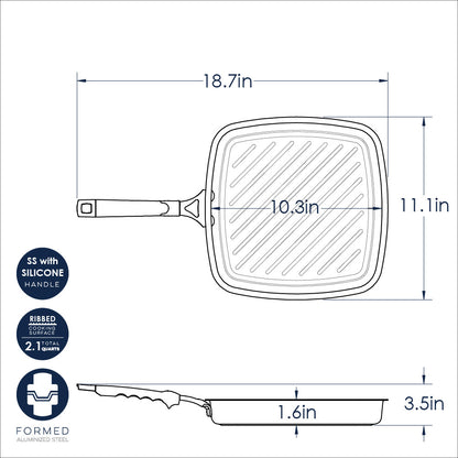 Verde Ceramic Nonstick Searing Grill Pan