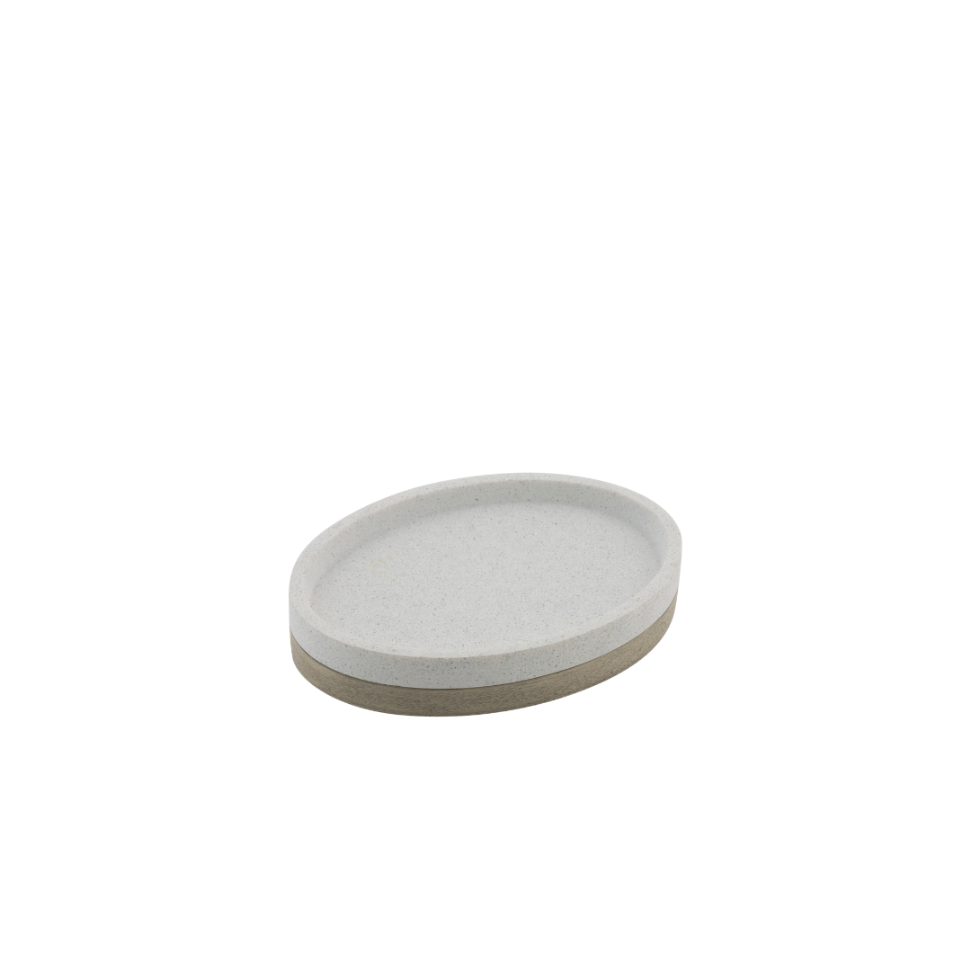 Hudson Soap Dish Resin Grey