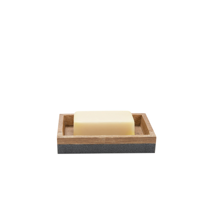 Kenora Soap Dish Resin Grey/Brown