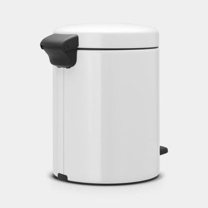 NewIcon Step on Trash Can, 5L White