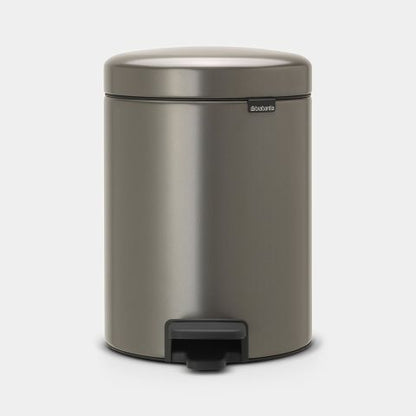 NewIcon Step on Trash Can, 5L Platinum