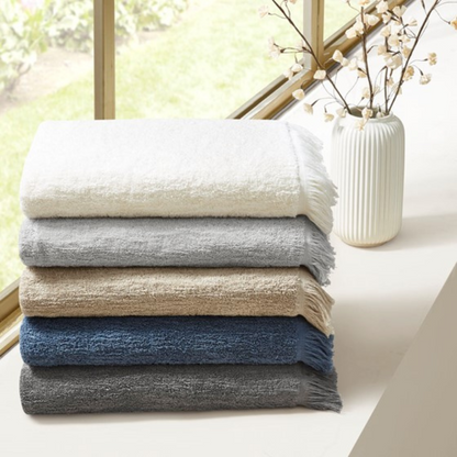 Nova Cotton Dobby Slub 6 Piece Towel Set - Navy