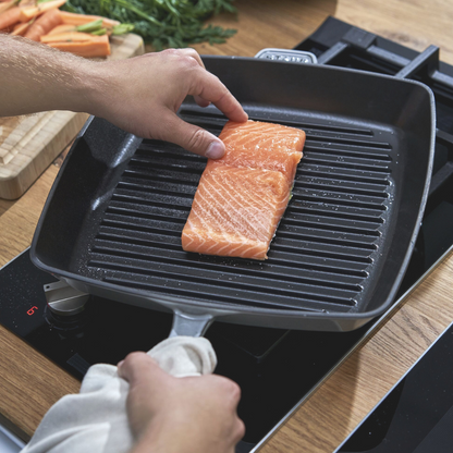 Cast Iron Square Grill Pan 12-inch - Graphite Grey