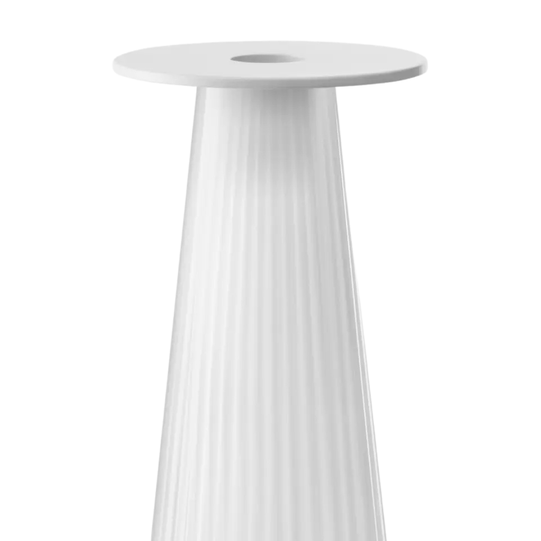 Beacon Candle Holder/Vase H8.75in White/Chalk White