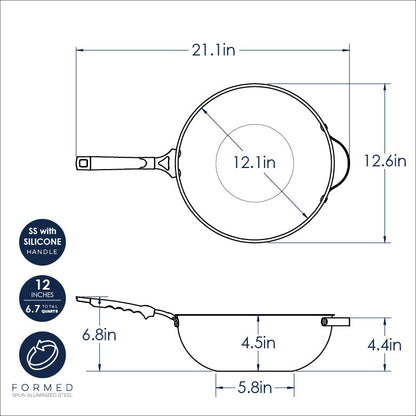 Verde Ceramic Nonstick 12” Wok