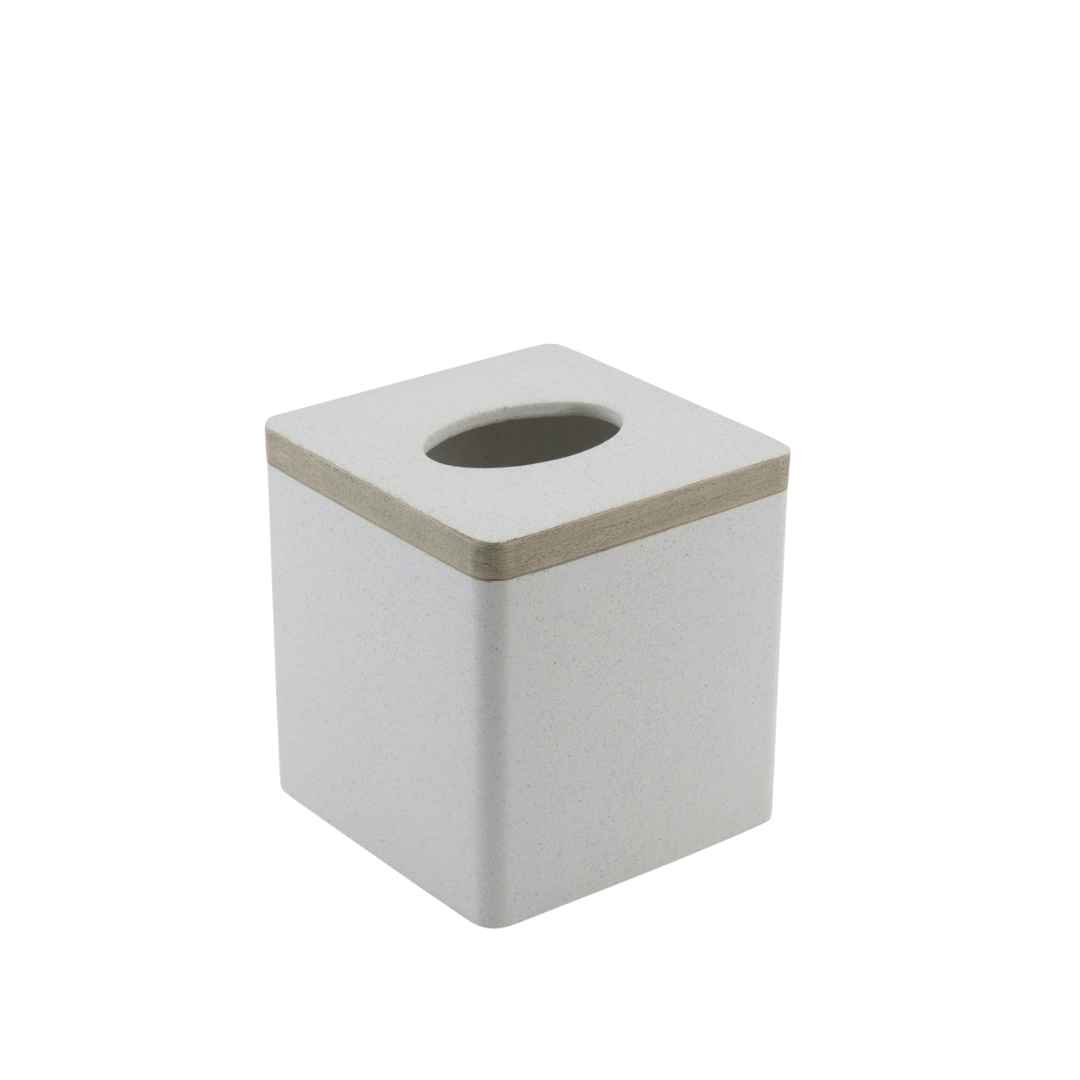 Hudson Tissue Box Resin Grey