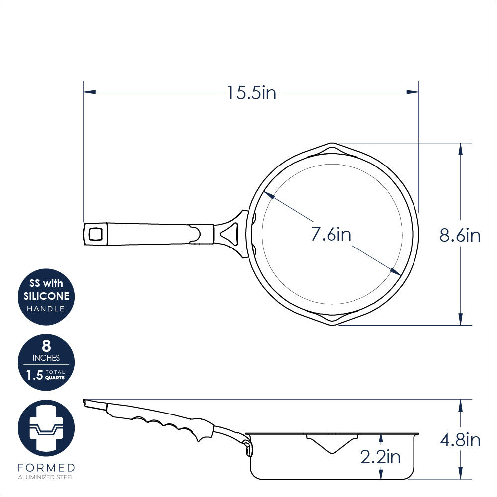 Verde Ceramic Nonstick 8" Skillet