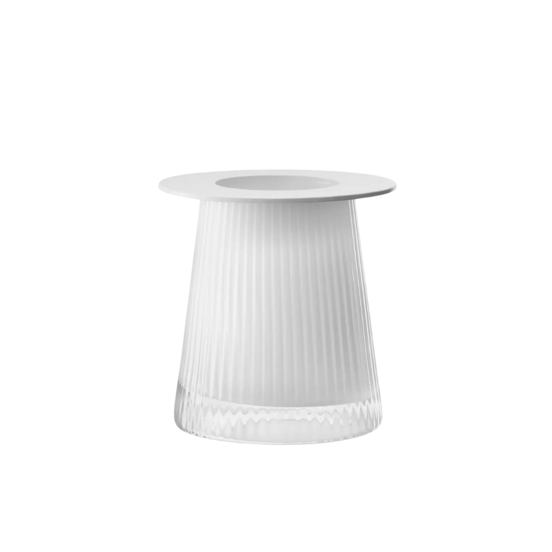 Beacon Lantern/Vase H5.5in White/Chalk White