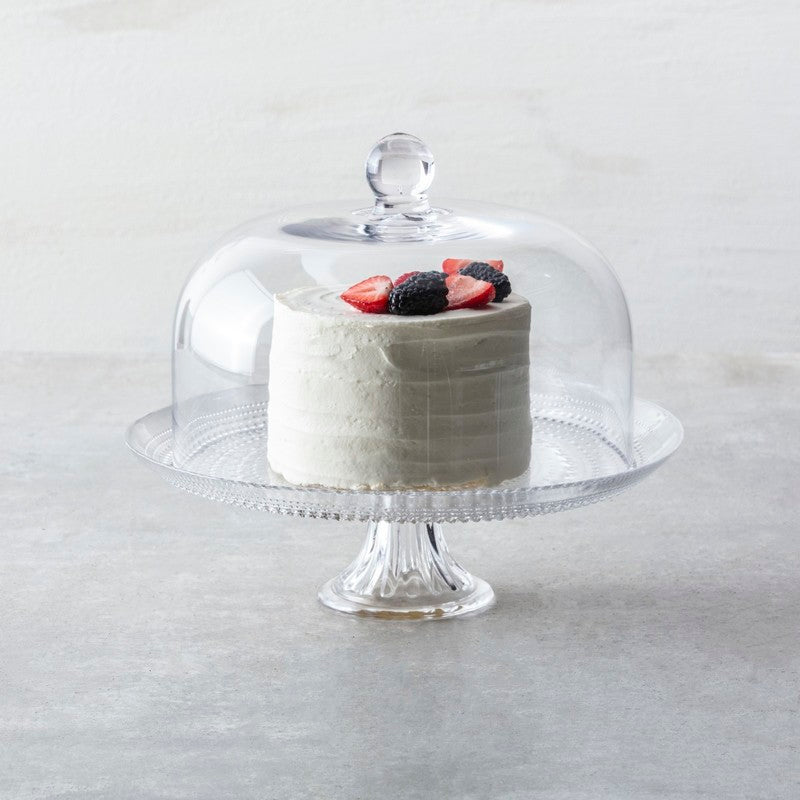 Jupiter Clear 13" Cake Stand and Dome Set