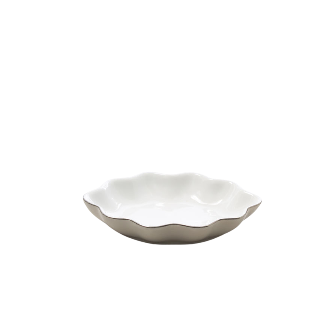 Pavona Soap Dish Porcelain White/Silver